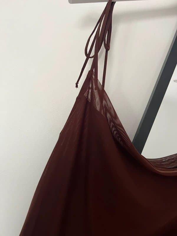 Bershka Bershka brown cami mini dress