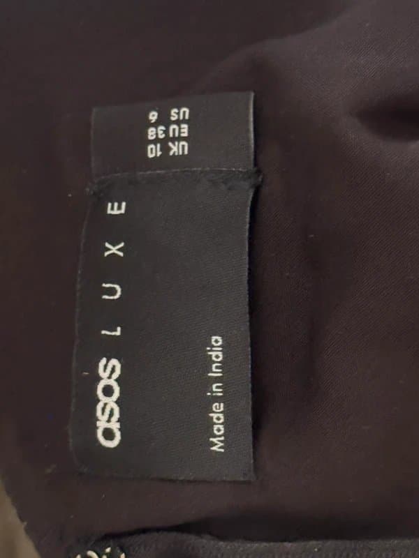 ASOS ASOS luxe - Gem embellished black mini dress size