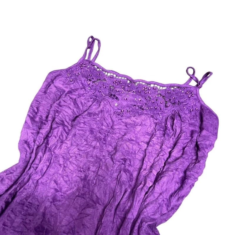 New Look Purple Beaded Y2K Cami Top