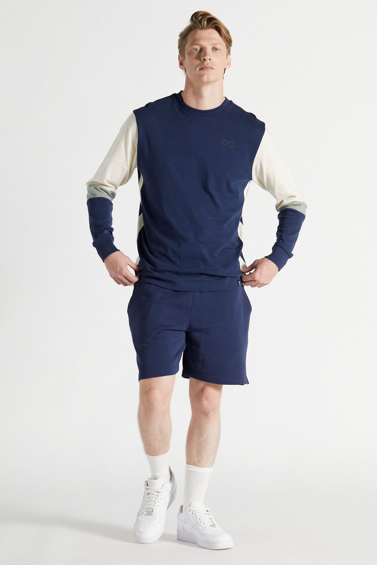 Original Creator Original Creator Men's Colour Block T-shirt in Blue - 2