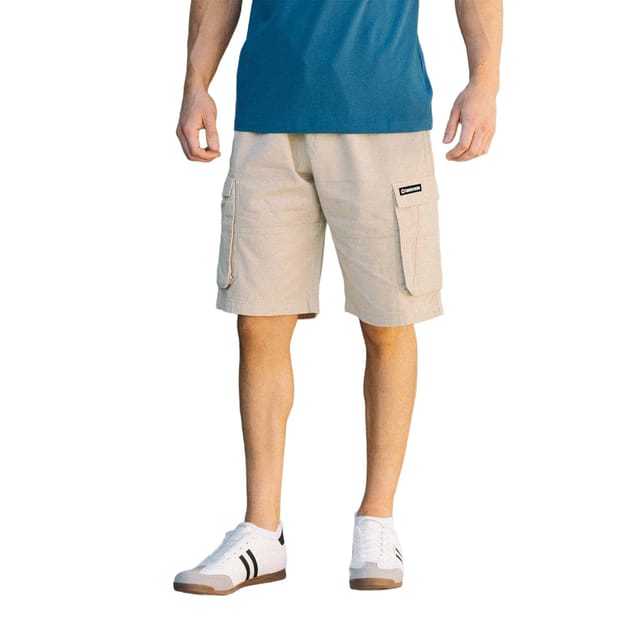Lambretta Lambretta Men's Utility SS25 Cargo Shorts in Stone - 3