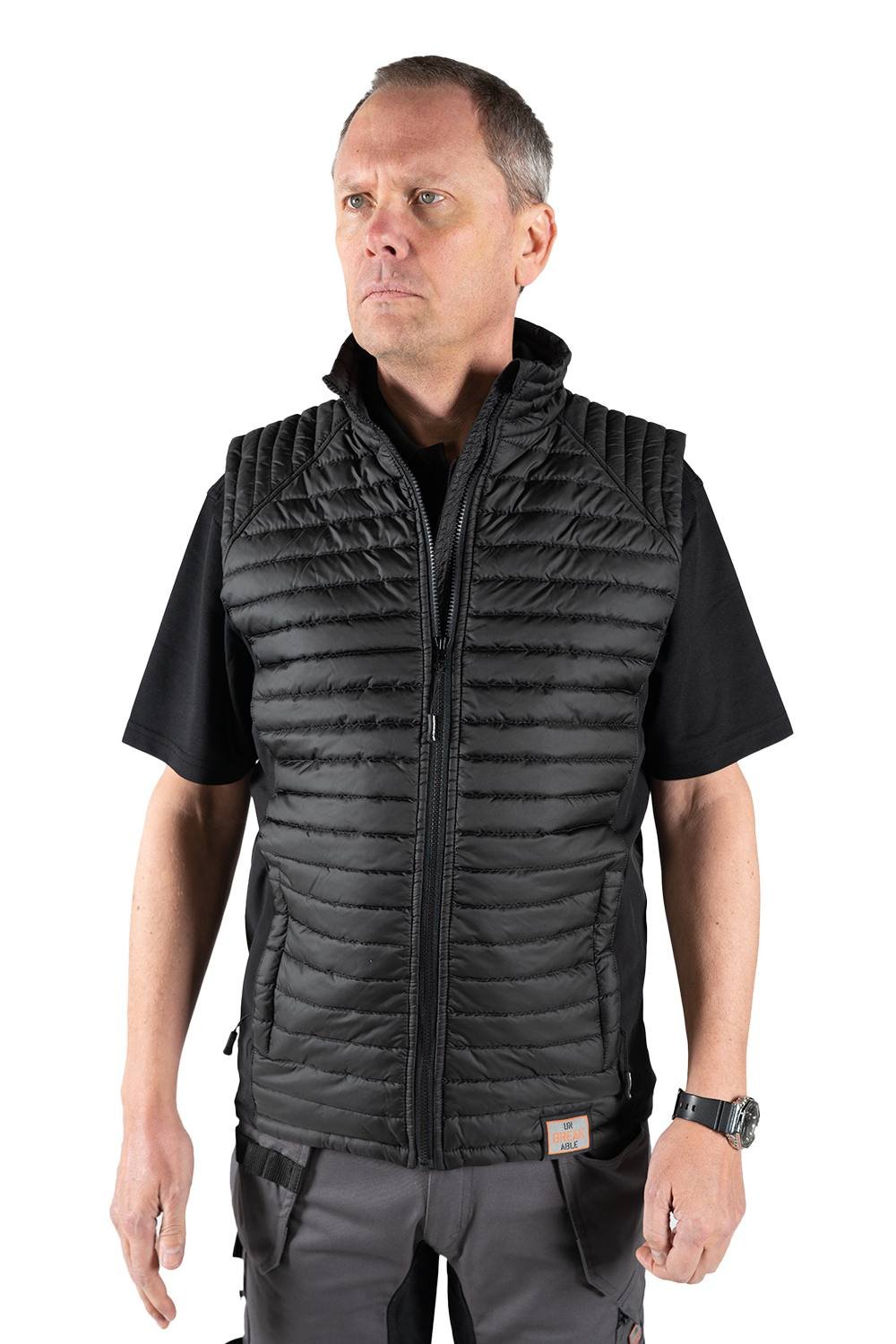 Unbreakable Unbreakable Men's Rutland Water Resistant Padded Gilets in Black - 2