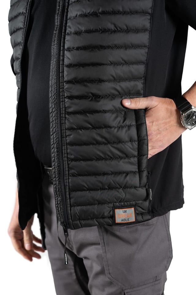 Unbreakable Unbreakable Men's Rutland Water Resistant Padded Gilets in Black - 3