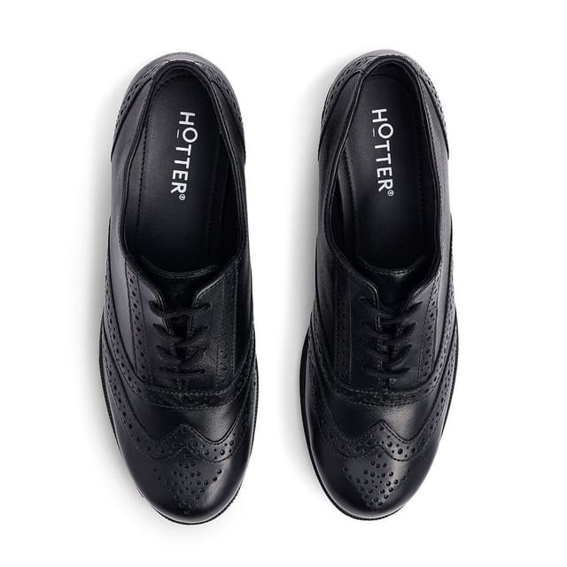 Hotter Hotter Women's 'Echo' Smart Brogues in Black - 3