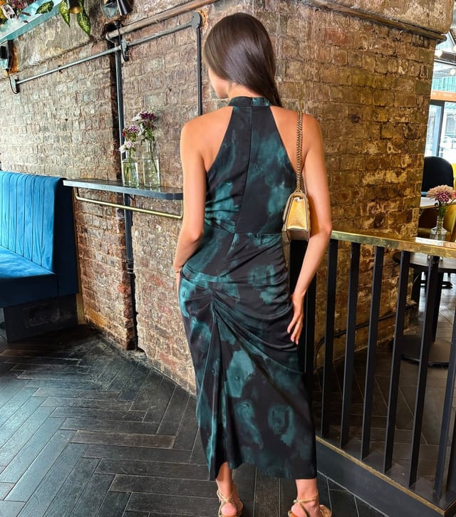 AX Paris Women's Teal Halter Neck Midi Dress AX Paris New Look - 3