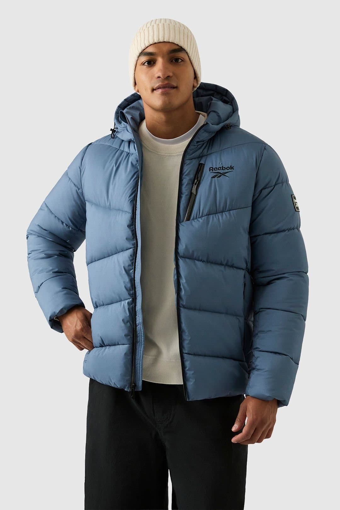 Reebok Reebok Men's Stretch Puffer Jacket in Blue
