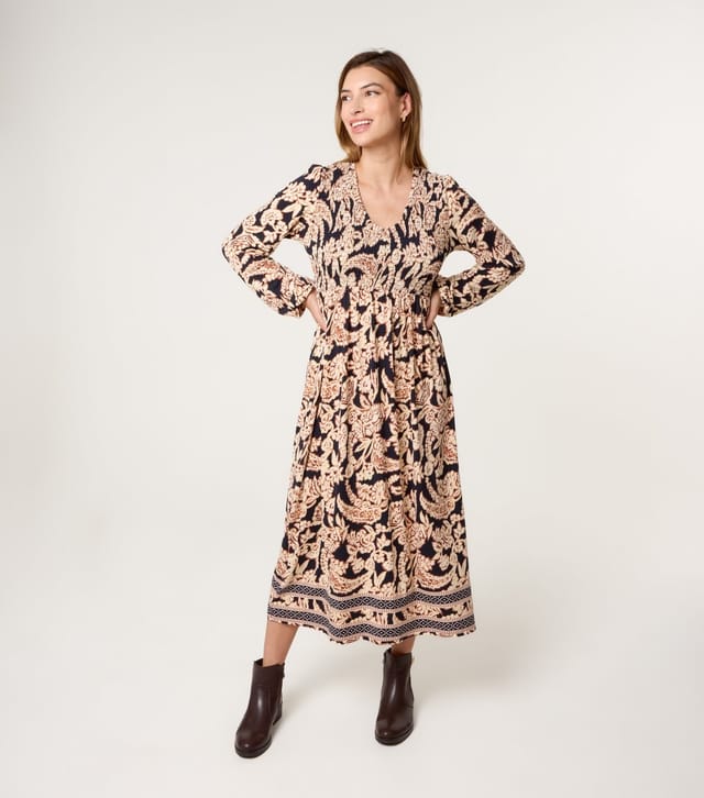 Blue Vanilla Women's Navy Boho Floral Print Dress Blue Vanilla New Look - 2