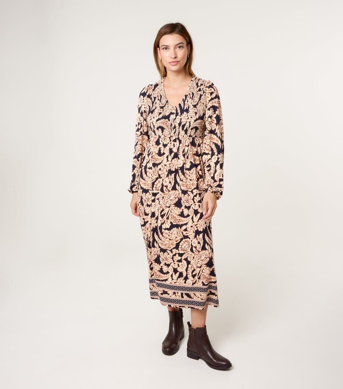 Blue Vanilla Women's Navy Boho Floral Print Dress Blue Vanilla New Look - 4