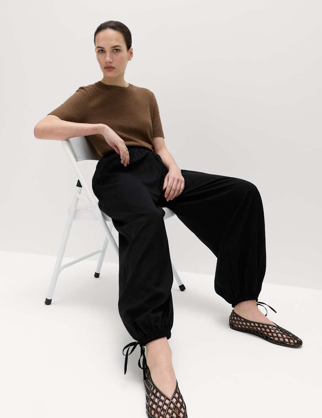 Marks & Spencer M&S Balloon Trousers Black - 4