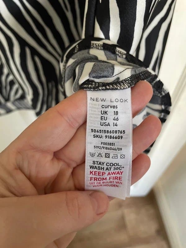 New Look New look zebra slip skirt