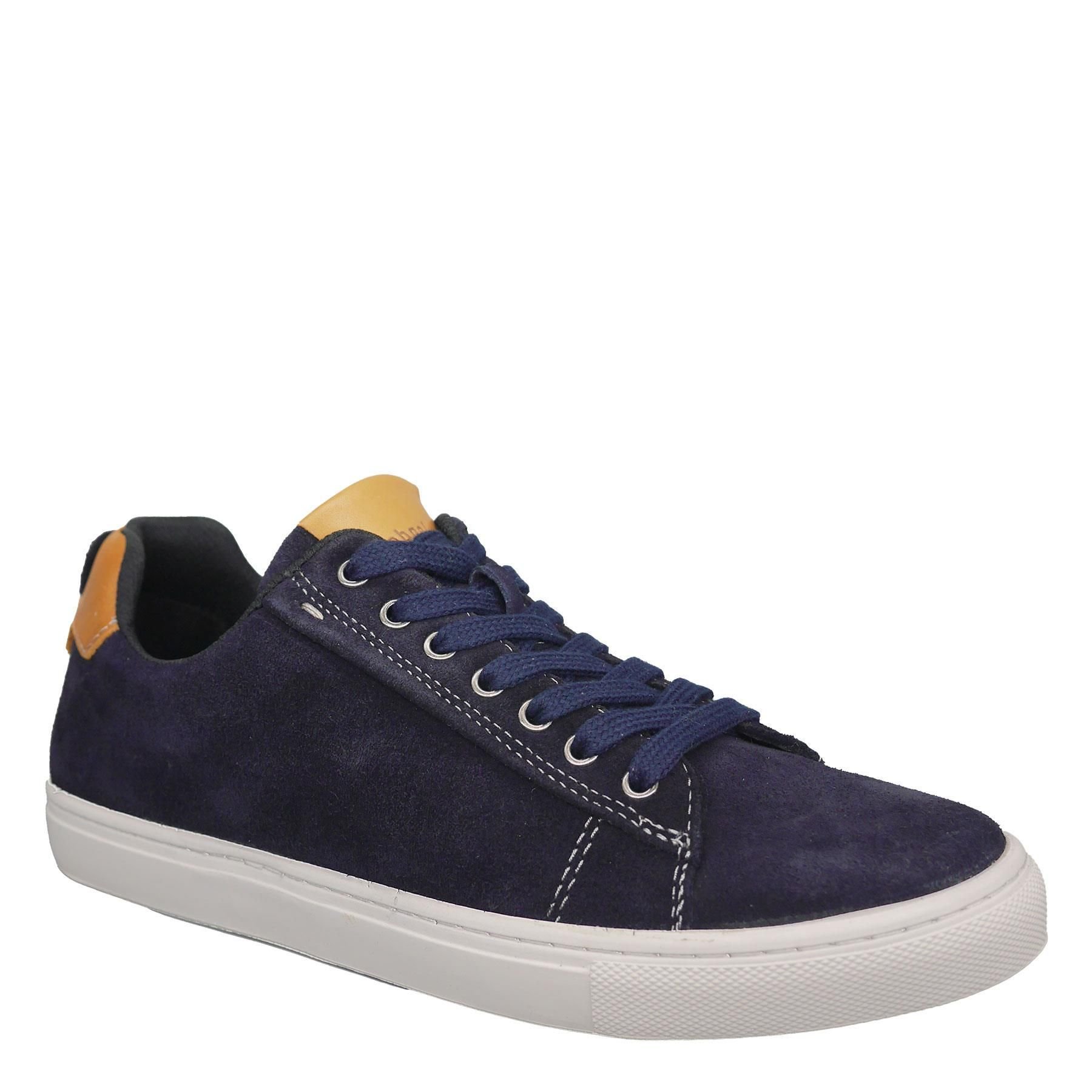 HX London HX London Men's Romford Suede Fashion Trainers in Navy - 2