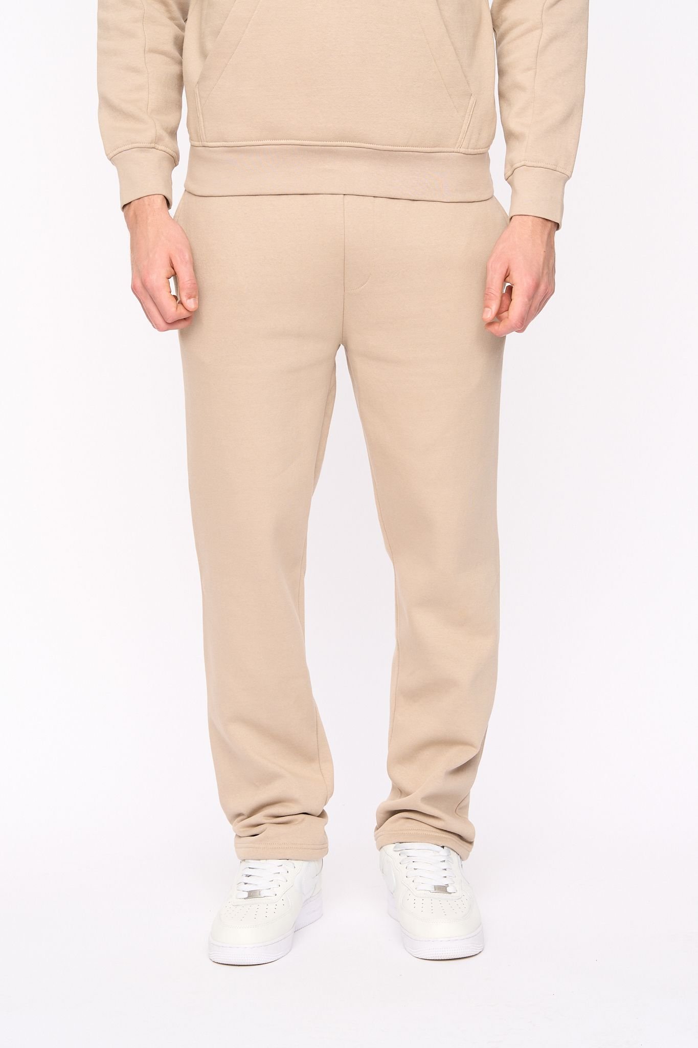 Duck and Cover Duck and Cover Men's Rayland Comfortable Straight-Leg Fleece Joggers in Stone - 4