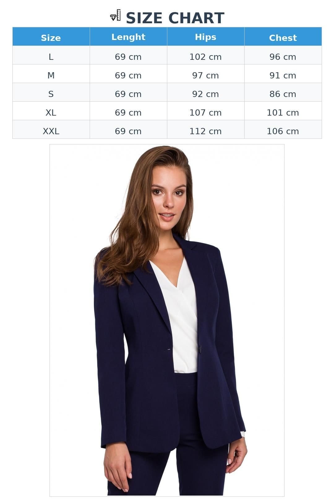 Love Lace Love Lace Women's Slim Fit Lined One Button Suit Jacket in Blue - 4