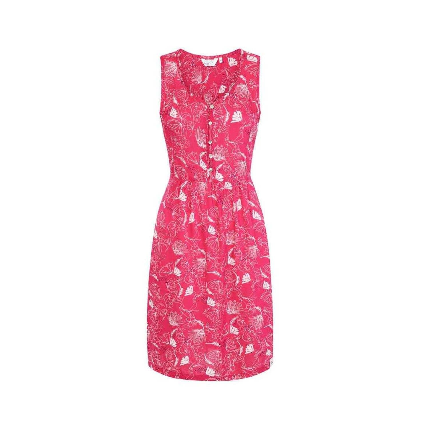 Lazy Jacks Lazy Jacks Women's Sketched Stems A-line Dress in Cerise