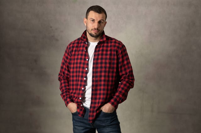 Lizard King Lizard King Men's Red Check Long Sleeve Shirt - 2