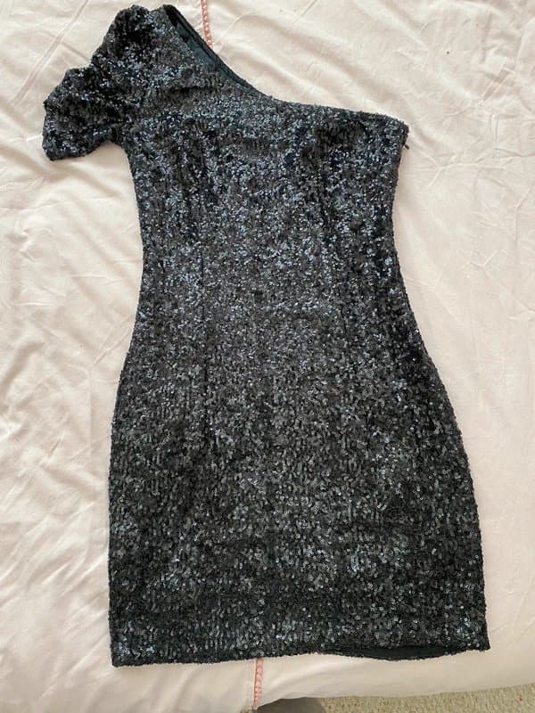 New Look Sequin black dress