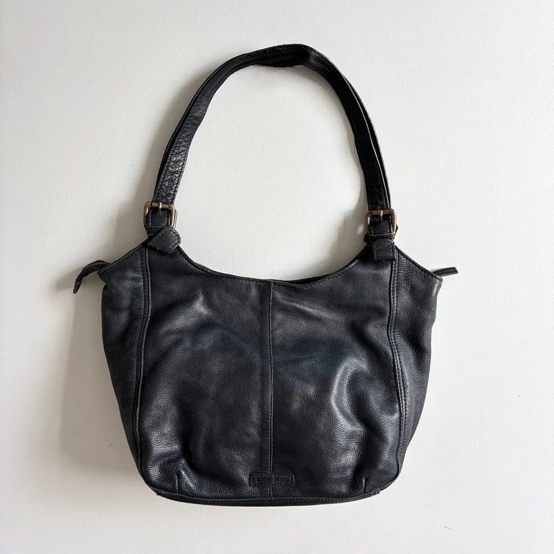 White Stuff Vintage White Stuff navy blue leather handbag - 1