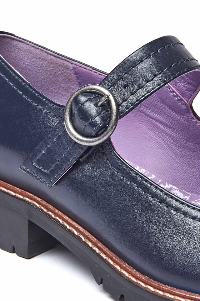 Moshulu Moshulu Women's Boyce' Flat Mary Jane Style Shoes in Indigo - 3