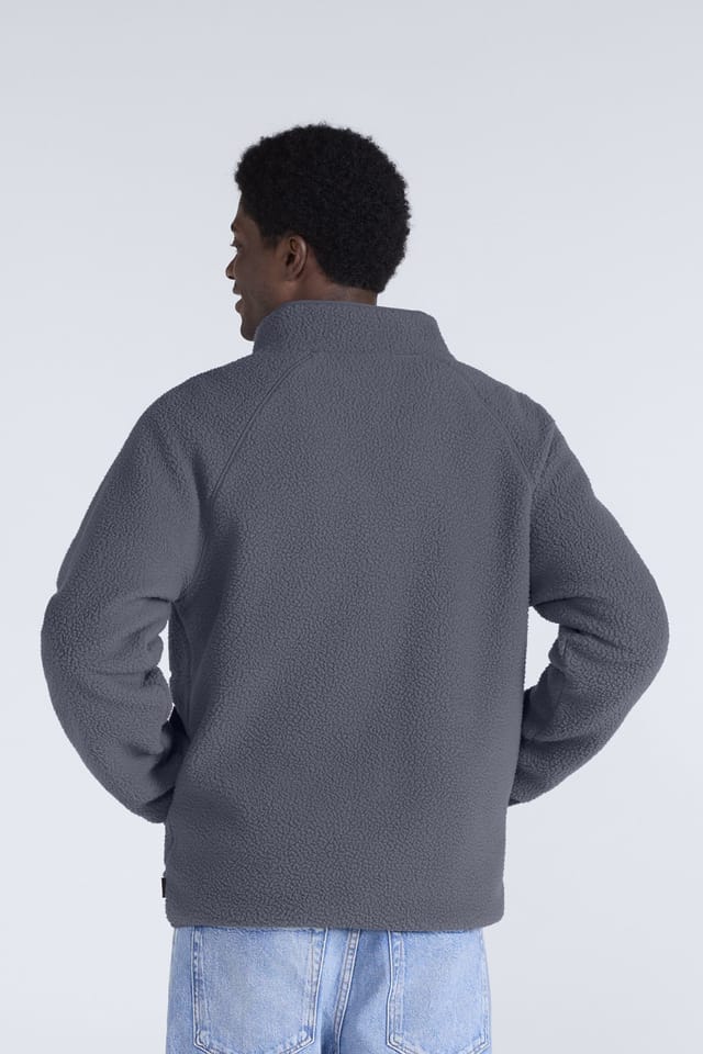 Animal Animal Men's 'Andy' Warm Comfortable Full Zip Casual Outdoor Borg Fleece Jacket in Light Grey - 3