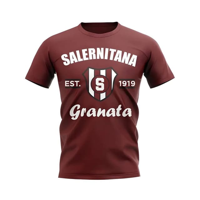 Salernitana Salernitana Men's Personalised Established Football T-Shirt in Maroon - 2