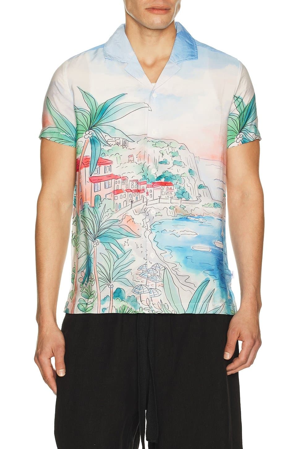 revolve Textured Camp Shirt