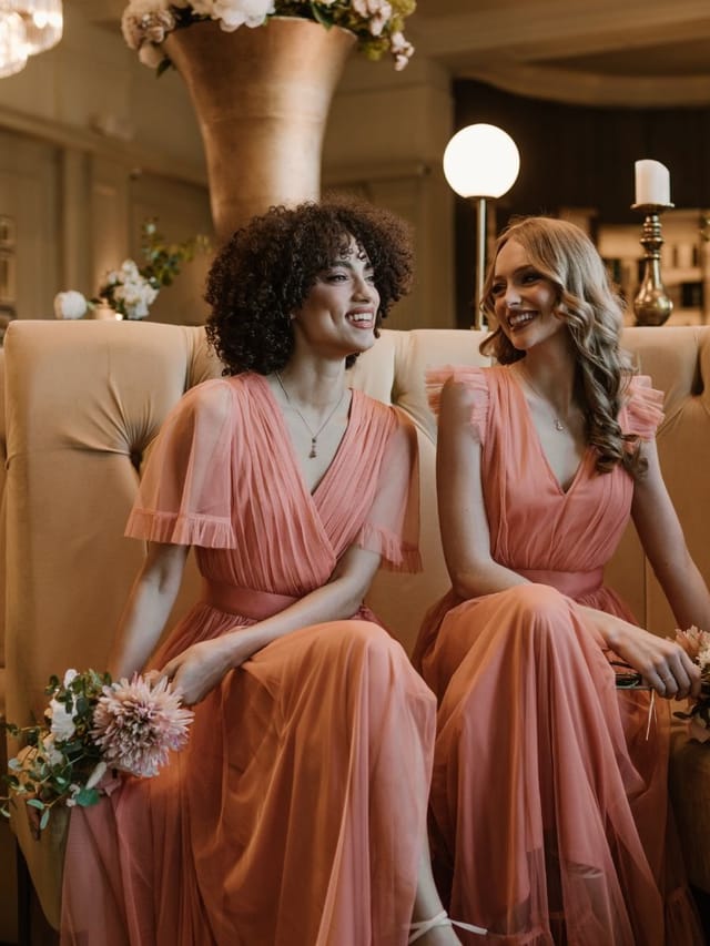 Anaya with Love Anaya with Love Women's Faux Wrap Short Sleeve Belted Maxi Dress in Orange - 3