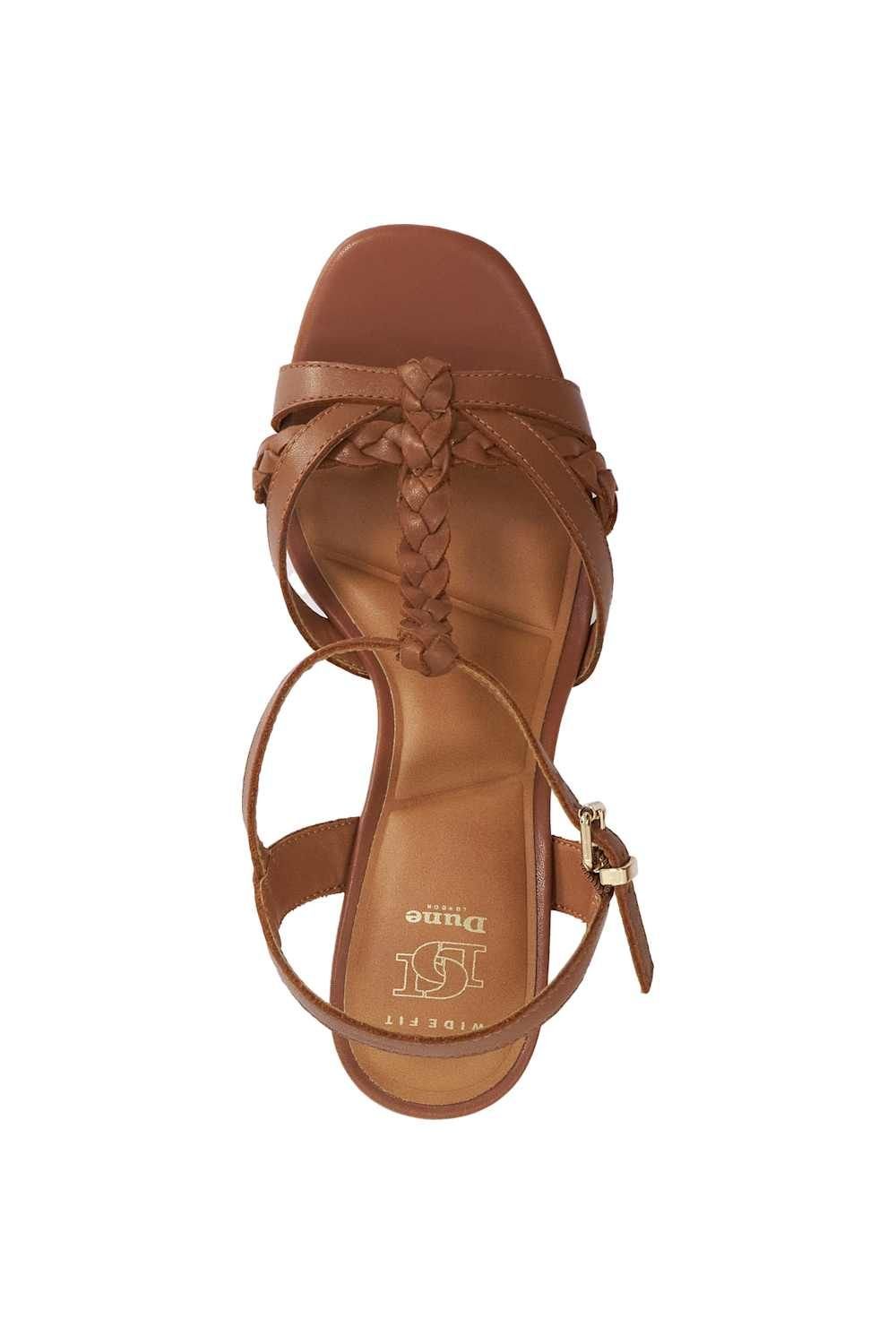 Dune London Dune London Women's Wide Fit 'Karly' Leather Wedges in Brown - 4