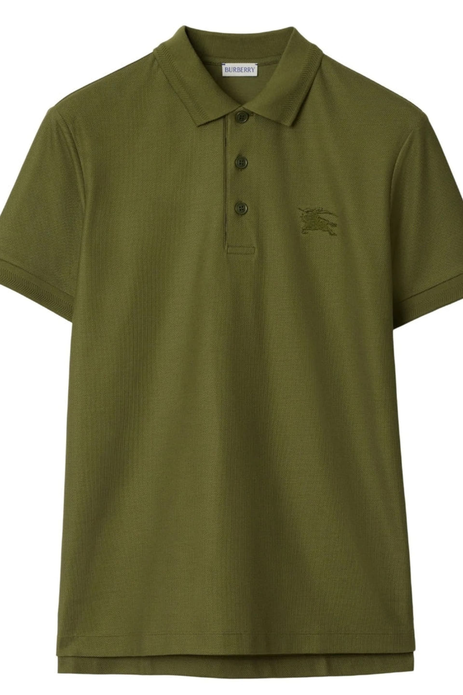 Burberry Burberry Men's Eddie Ekd Short Sleeve Collared Polo Shirt in Olive
