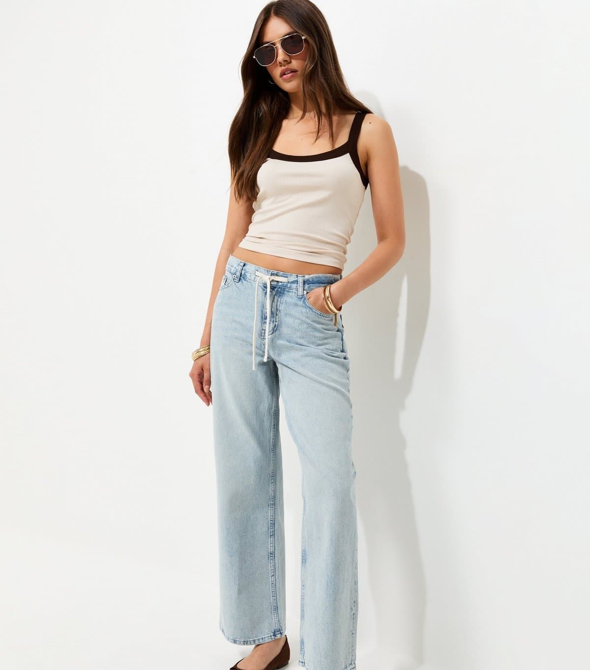 New Look New Look Light Blue Denim Wide Leg Jeans