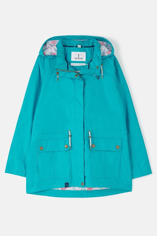 Lighthouse Clothing Lighthouse Clothing Women's Willow Waterproof Jacket in Teal - 2
