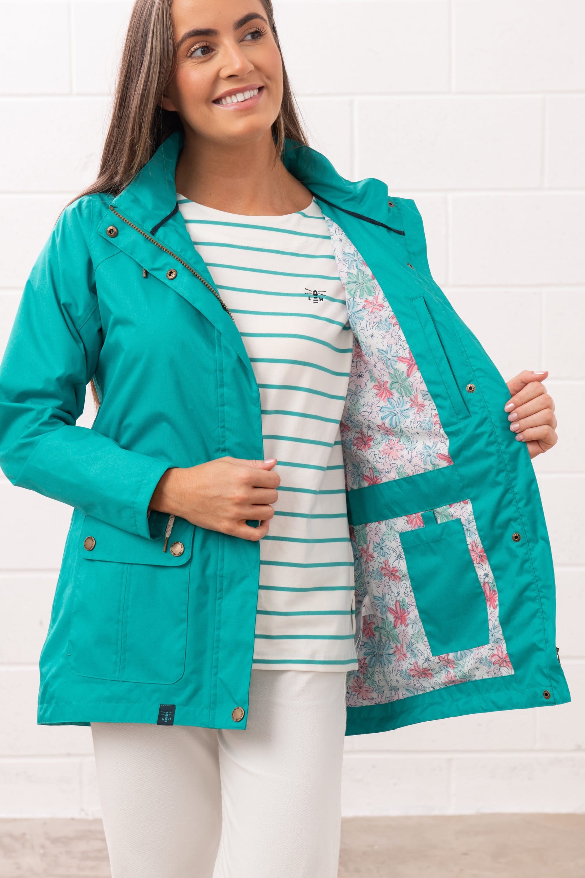 Lighthouse Clothing Lighthouse Clothing Women's Willow Waterproof Jacket in Teal - 4