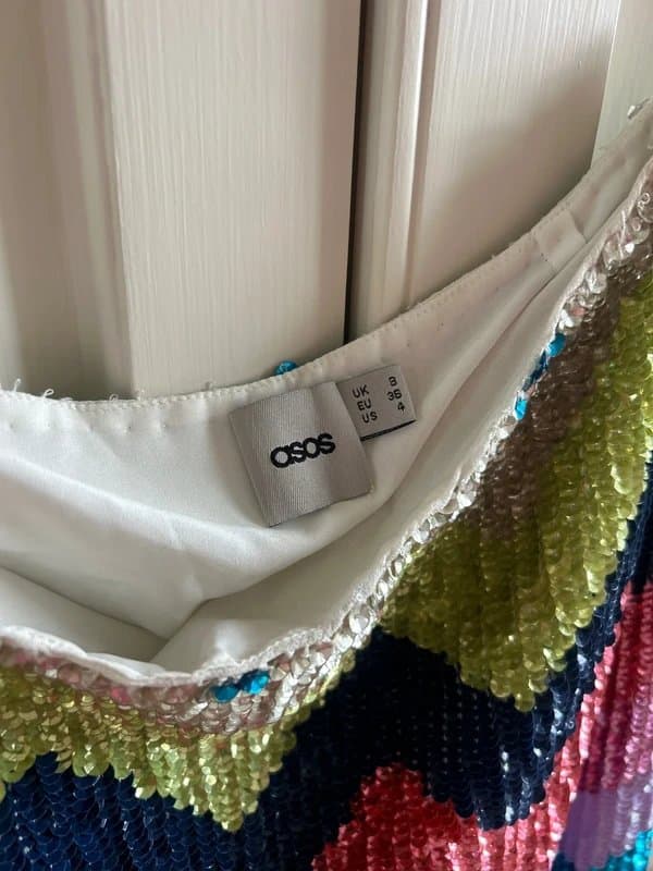 ASOS ASOS chevron sequin mini skirt size 8