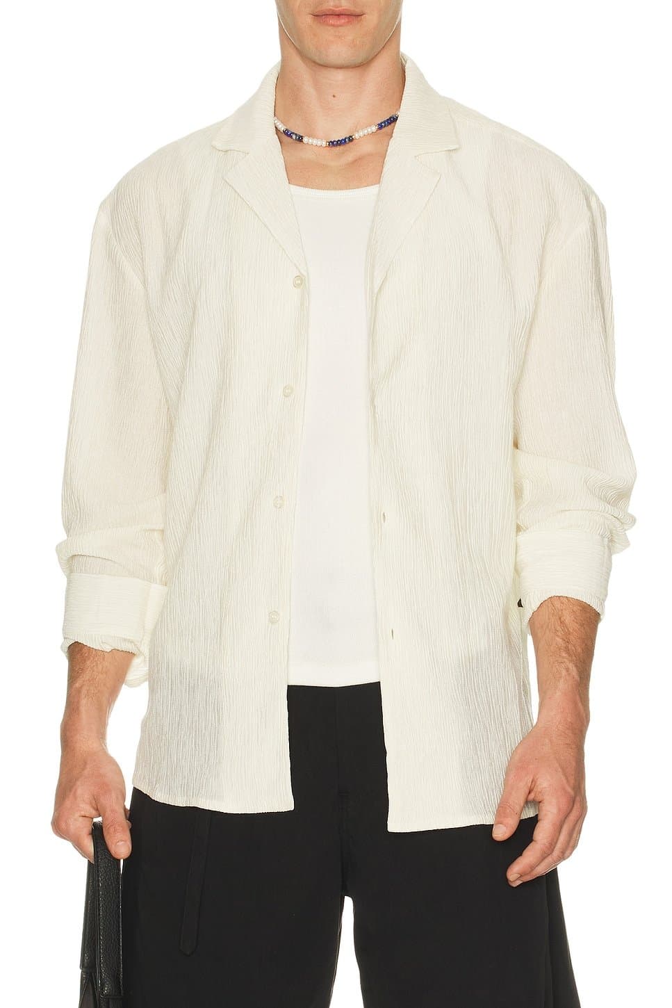 revolve Revolve Camp Shirt in Egret