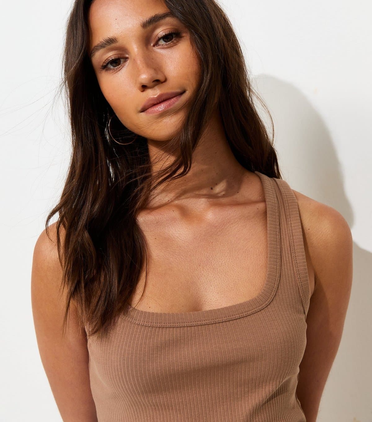 New Look New Look Tan Ribbed Vest