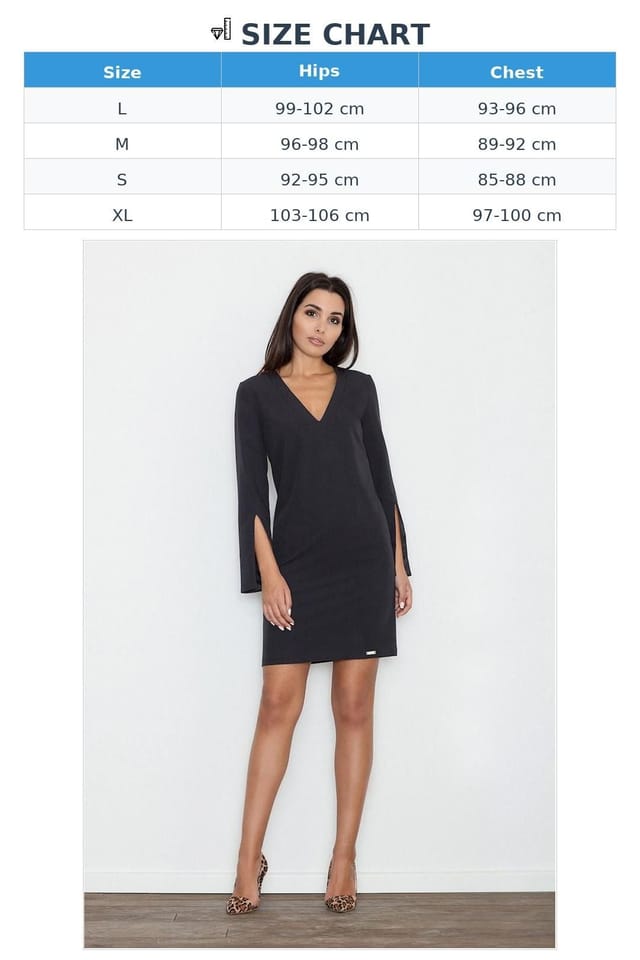 Love Lace Love Lace Women's Elegant Pointed Neckline Slit Sleeve Dress in Black - 3