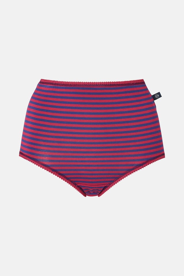 British Boxers British Boxers Women's Pack of Four "Cherry Pie" Bamboo Full Briefs in Dark Pink - 2
