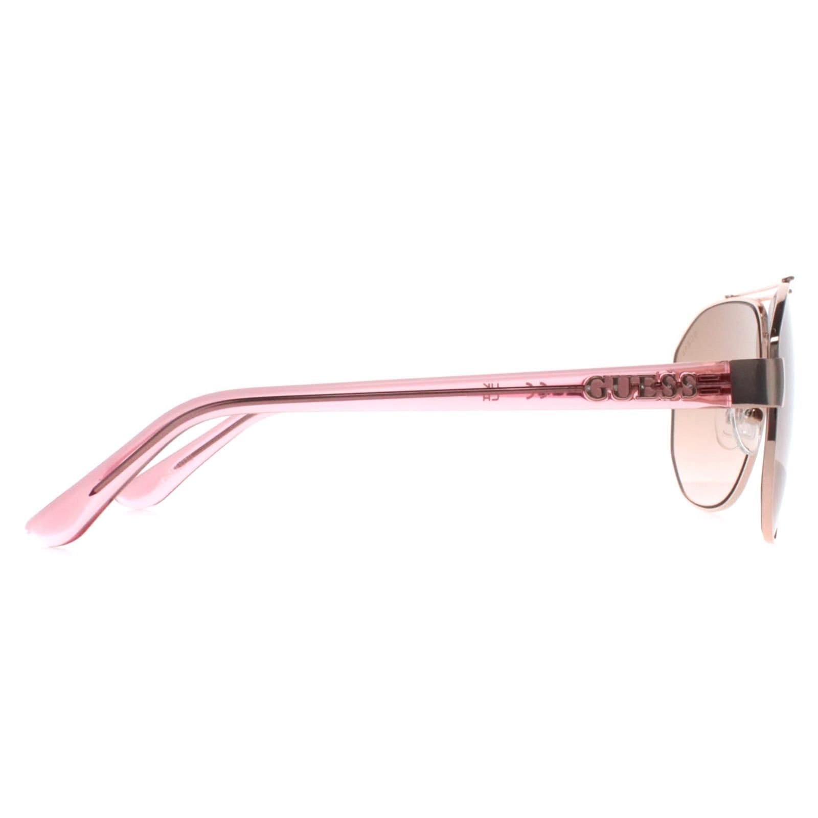 GUESS Guess Women's Aviator Rose Gold Brown Gradient GF6145 - 4
