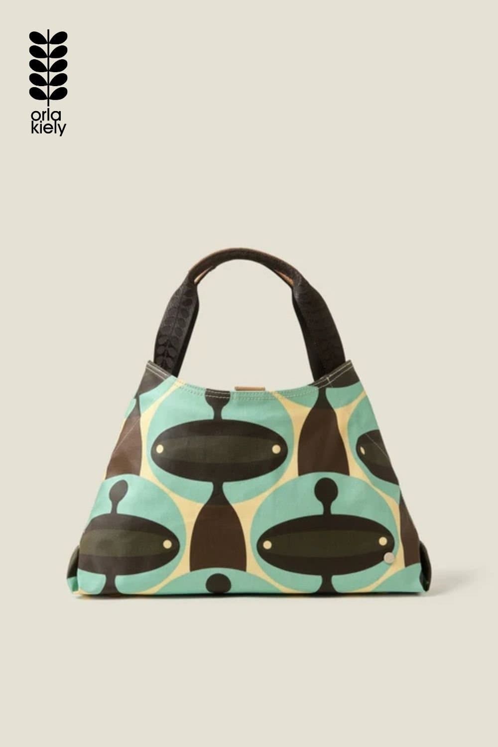 Orla Kiely Orla Kiely Women's Classic Shoulder Bag - Martian Porcini in Light Blue