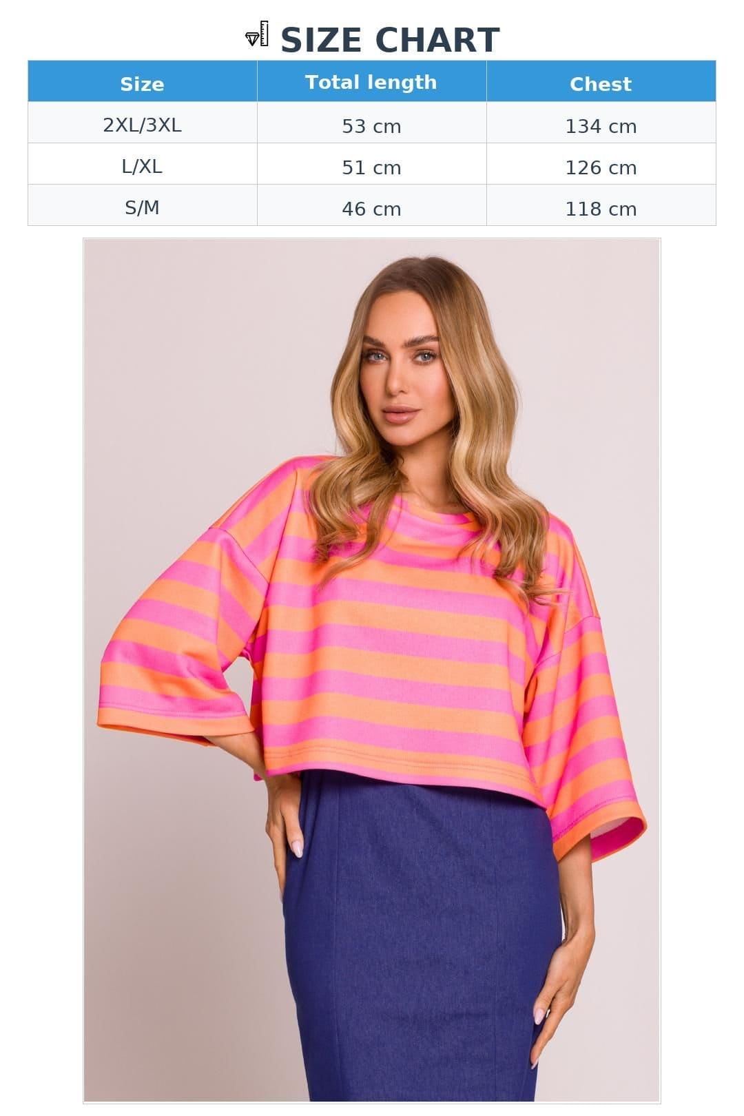 Love Lace Love Lace Women's Short Oversized Striped Knit Boat Neck Sweater - 4
