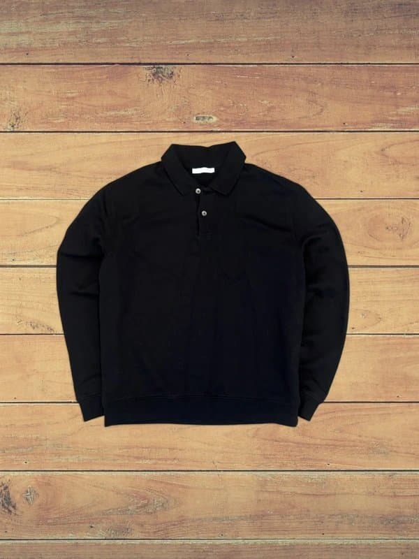 Zara Zara Long Sleeve Polo Shirt - Black - S