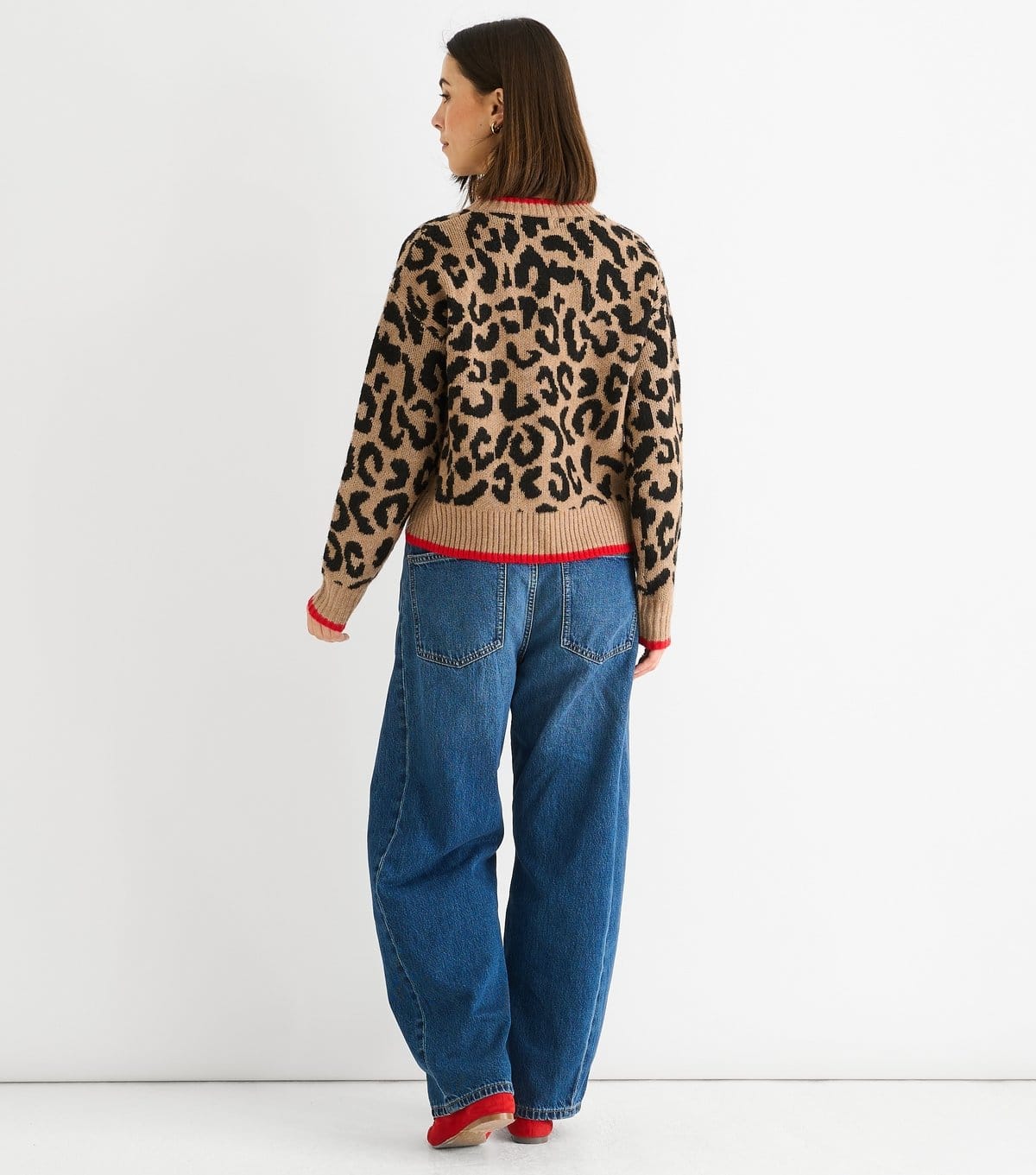 Gini London Women's Brown Animal Print Jumper Gini London New Look - 4