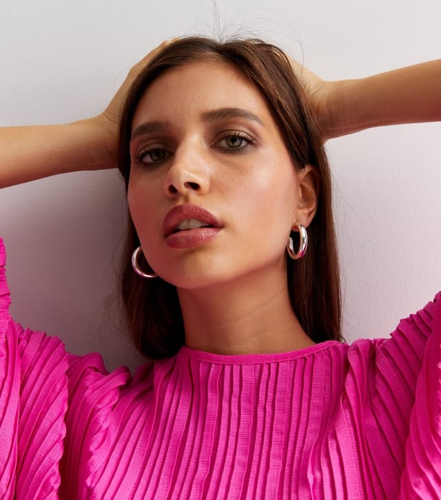 New Look Silver Plated Hoop Earrings New Look - 2