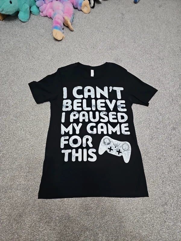Canvas Gaming tshirt, black, mens size medium