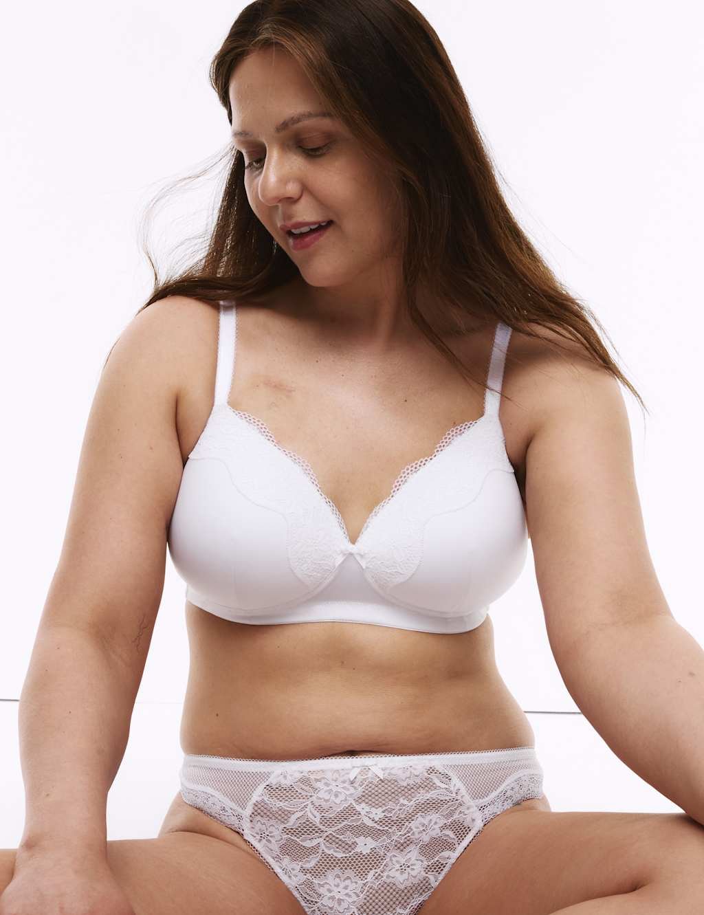 Marks & Spencer M&S Jasmine Lace Non Wired Post Surgery Bra (A-E) White - 3