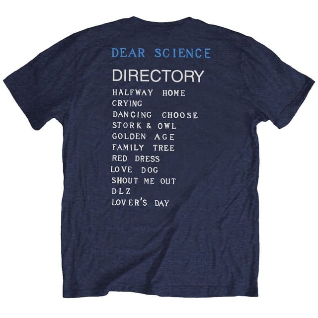 TV on the Radio TV on the Radio Men's Brushstroke Hand Cotton Back Print T-Shirt in Navy - 2