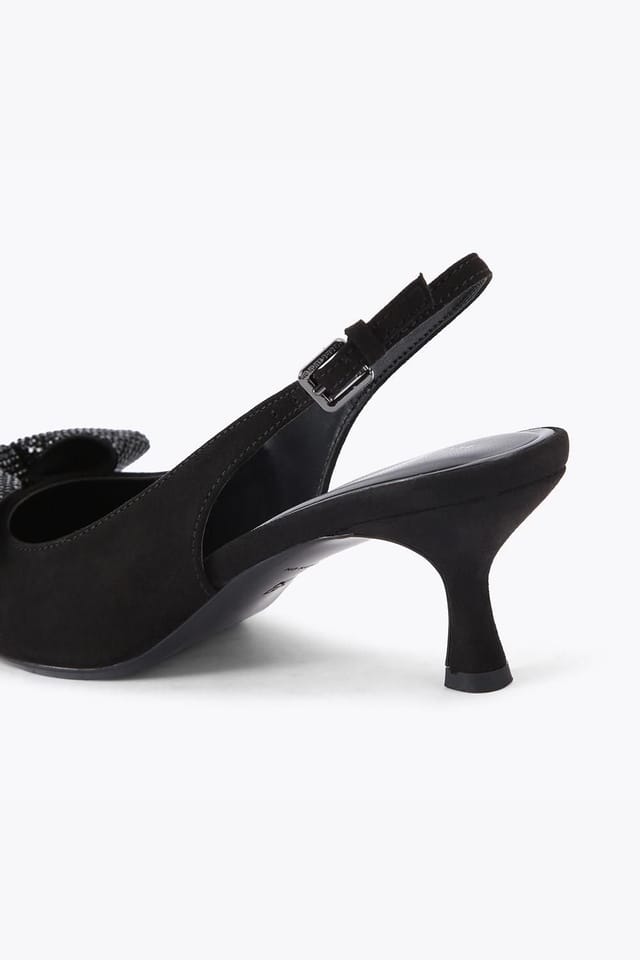 KG Kurt Geiger KG Kurt Geiger Women's 'Tilly Bow Gem' Suedette Heels in Black - 3