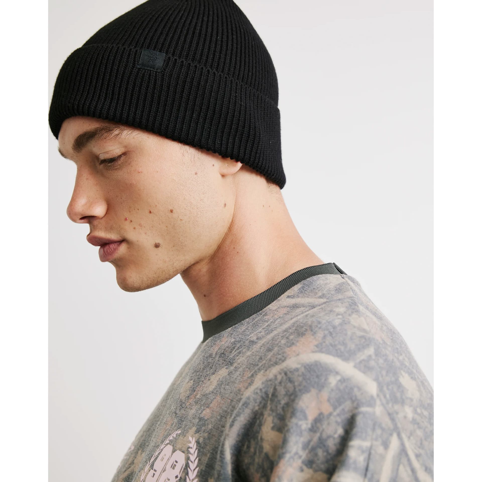 River Island Mens River Island Black Knitted Beanie
