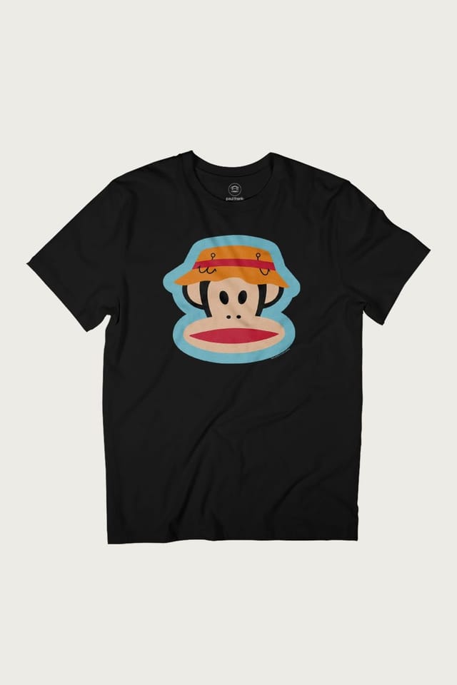 Paul Frank Paul Frank Men's Julius The Monkey Fishing Hat T-Shirt in Black - 2