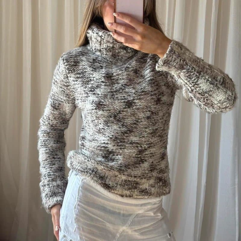 Bay Y2K Bay multicoloured turtleneck knit jumper
