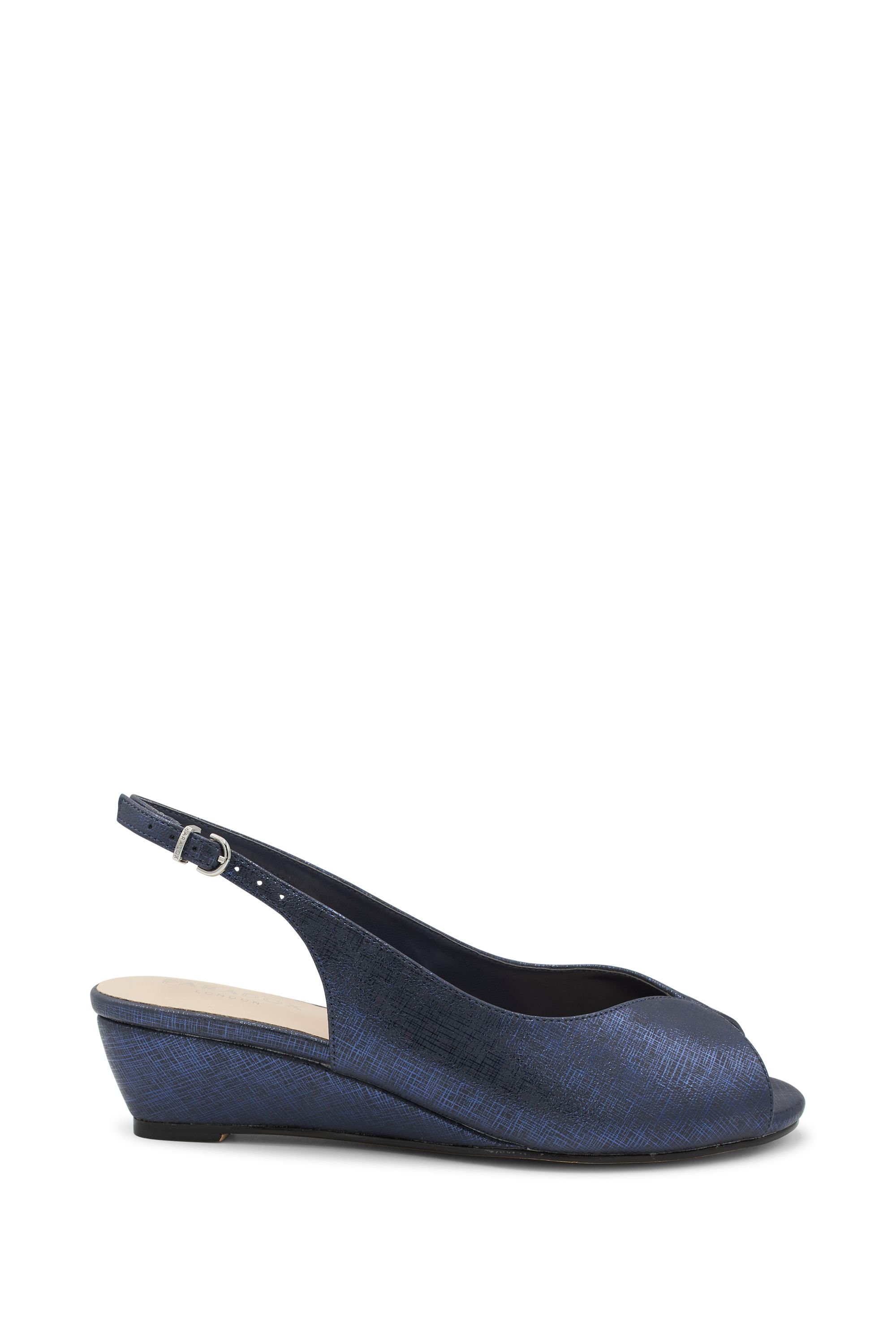 Paradox London Paradox London Women's Janine Wide Fit Low Heel Wedges in Navy - 4